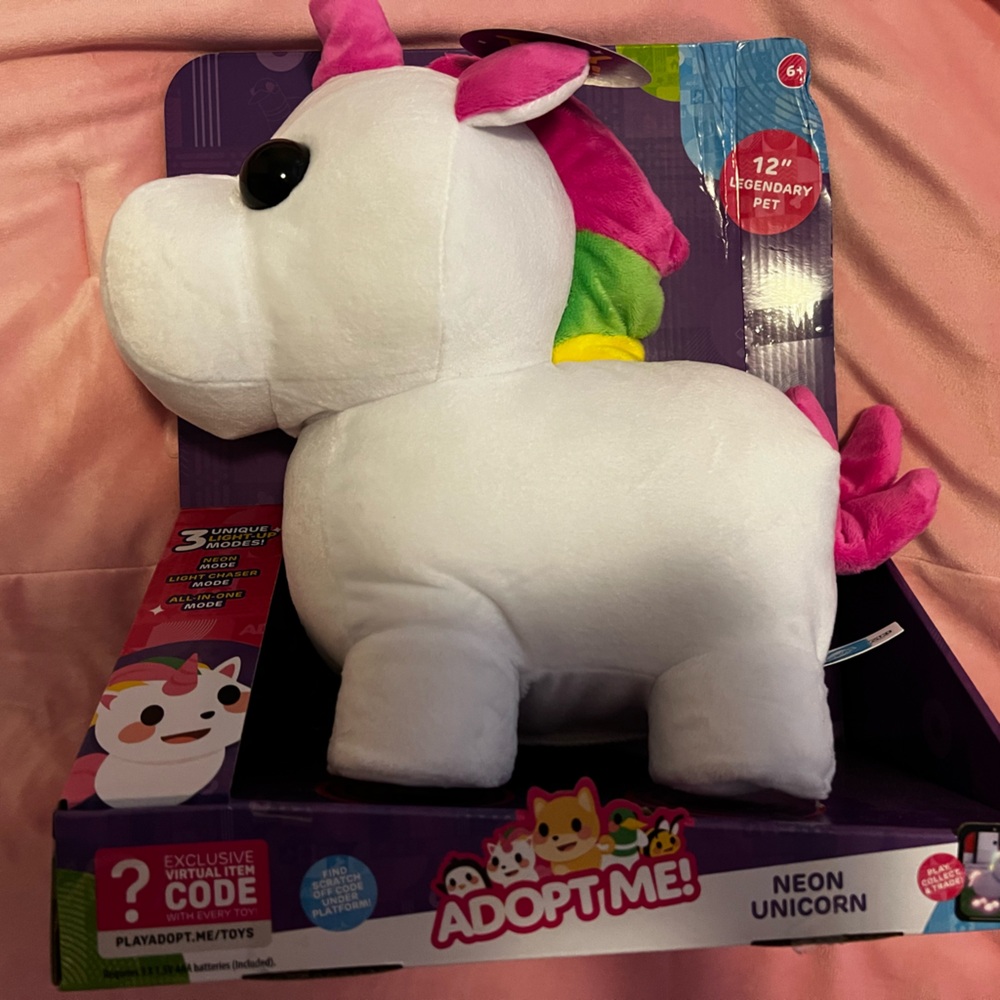 Roblox Adopt me light up unicorn plush